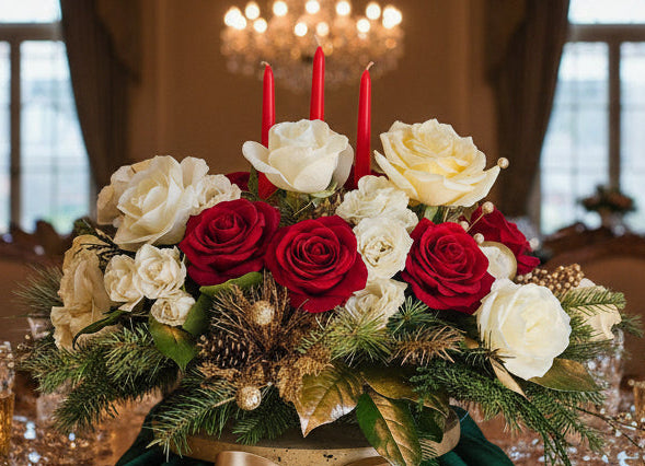 Christmas Glow Candlelight Centerpiece IN 100