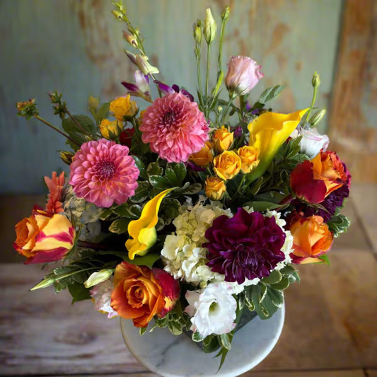 Handcrafted floral bouquet from Rose & Thorn Florist, available in multiple sizes including Standard, Deluxe, and Premium. Fresh flower delivery in Scottsdale, Paradise Valley & Phoenix.