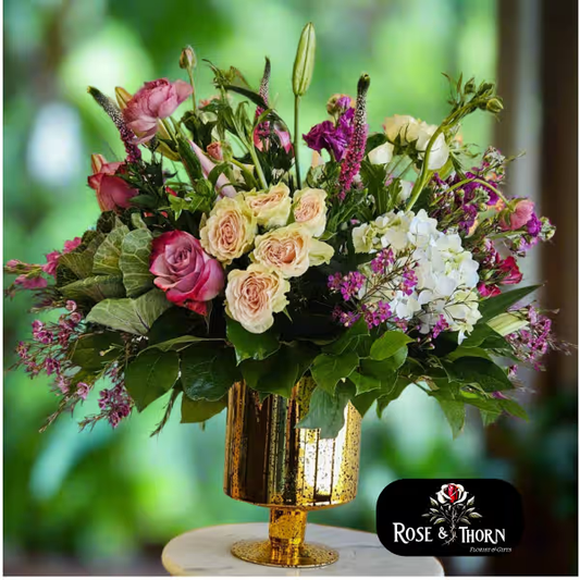 Handcrafted floral bouquet from Rose & Thorn Florist, available in multiple sizes including Standard, Deluxe, and Premium. Fresh flower delivery in Scottsdale, Paradise Valley & Phoenix.