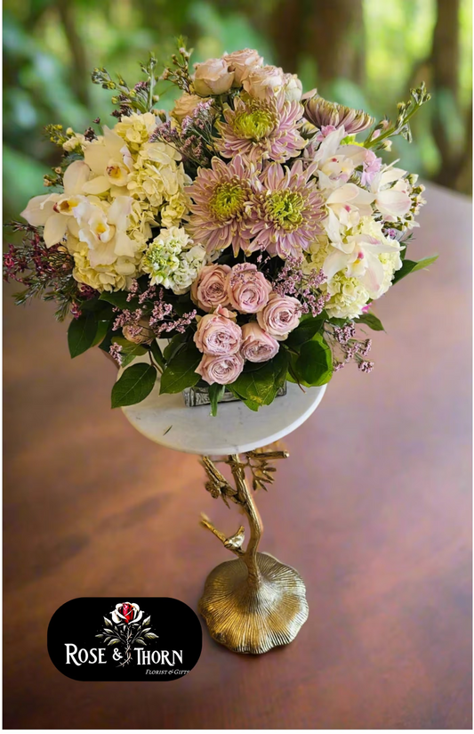 Handcrafted floral bouquet from Rose & Thorn Florist, available in multiple sizes including Standard, Deluxe, and Premium. Fresh flower delivery in Scottsdale, Paradise Valley & Phoenix.