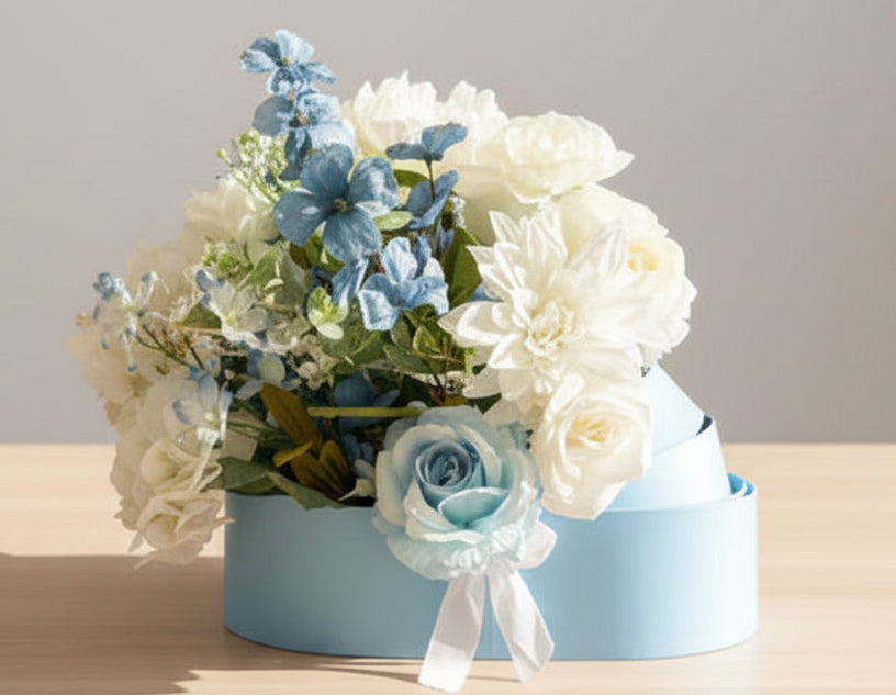 Baby Boy Blossom Box 💙🤍🌸 IN : 500